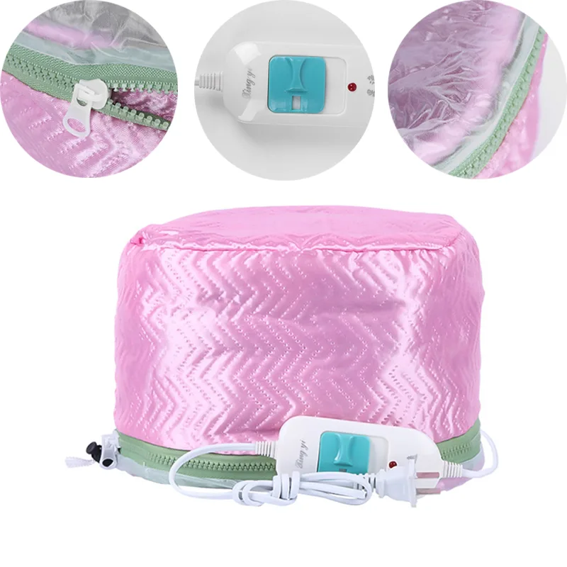 Adjustable PU+PVC Liner Hair Steamer Dryers Cap Electric Hair Heating Thermal Cap Treatment Hat SPA Home Salon