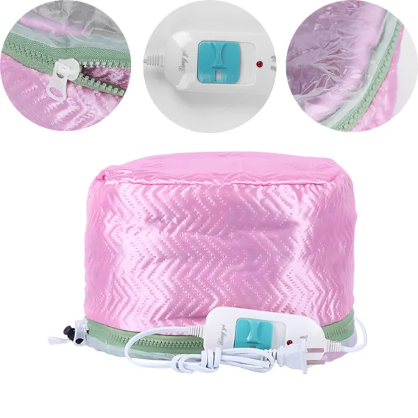 Adjustable PU+PVC Liner Hair Steamer Dryers Cap Electric Hair Heating Thermal Cap Treatment Hat SPA Home Salon