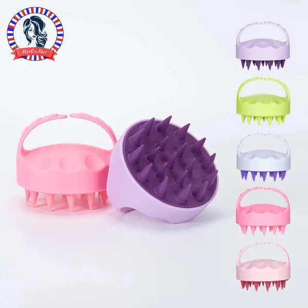 Silicone Shampoo Head Scalp Massage Brush Soft Skin Friendly Hair Washing Massager Comb SPA Beauty Hair Care T