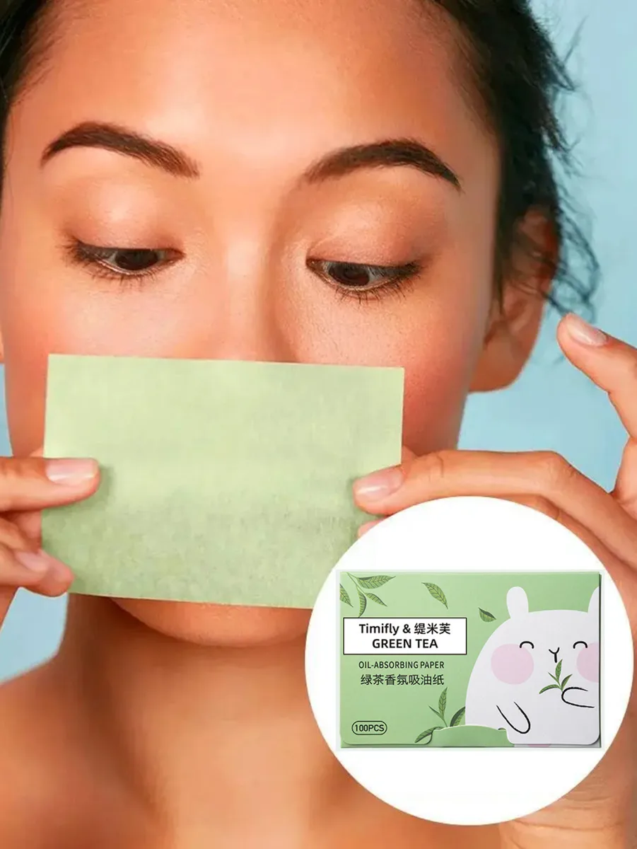 100Pcs/box Face Cleanser Oil Control Oil Absorbing Paper For Facial Oil Absorbing Soft Paper Fragrance Portabl