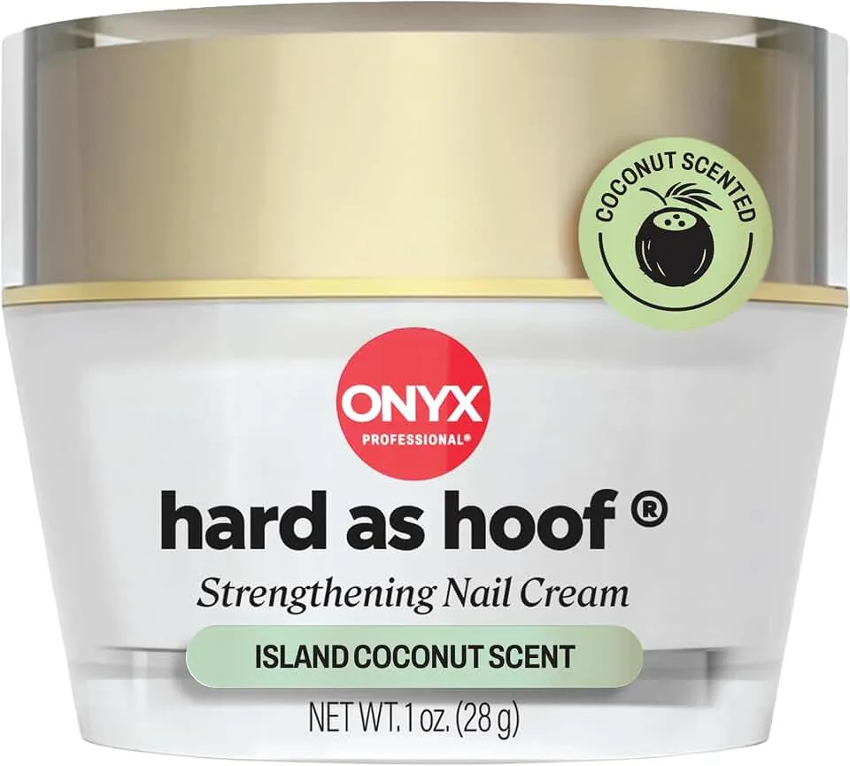 Onyx Professional Hard as Hoof Nail Strengthening Cream, Island Coconut Scent - Nail Growth and Conditioning C