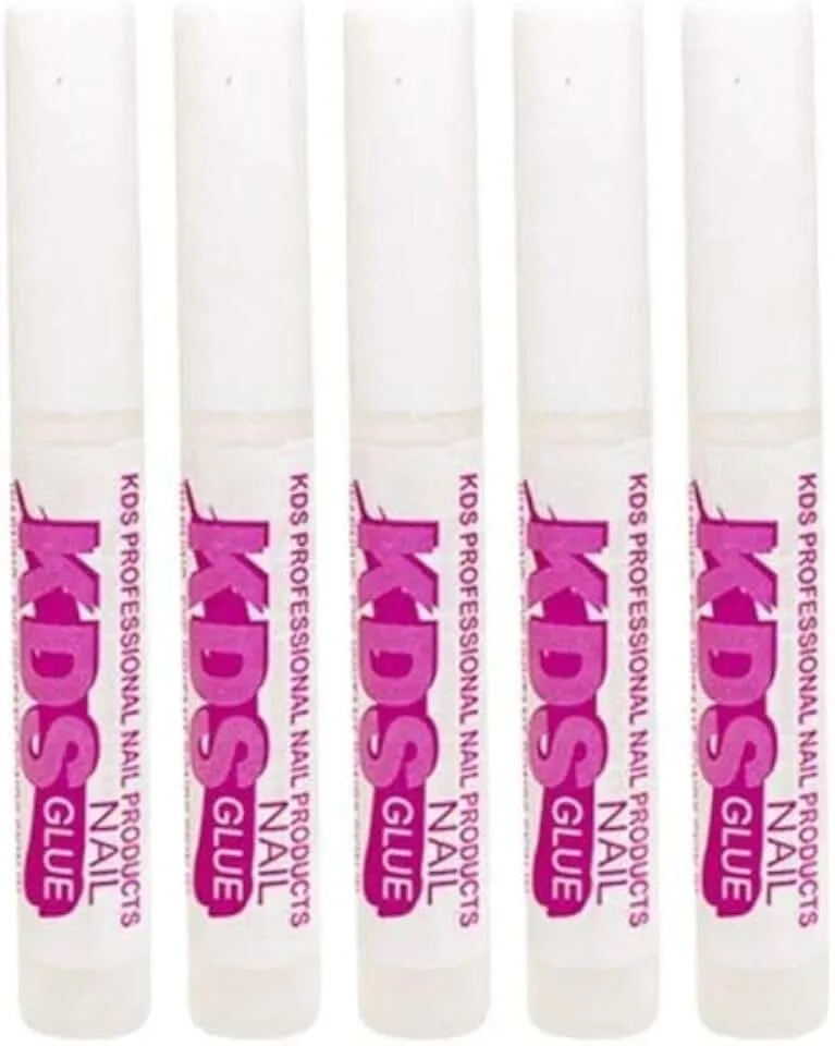 5 pcs KDS Nail Tip Glue - Adhesive Super Bond for Acrylic Nails Tips - 0.07 oz for Each Glue