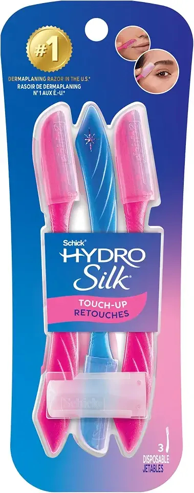 Schick Hydro Silk Touch-Up Dermaplane Razor for Women Face, 3 ct