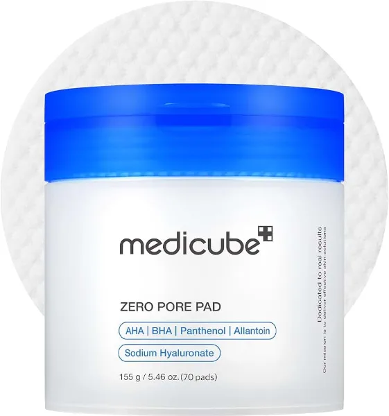 medicube Toner Pads Zero Pore Pad 2.0 | Dual-Textured Facial Pad for Exfoliation and Pore Care with 4.5% AHA L